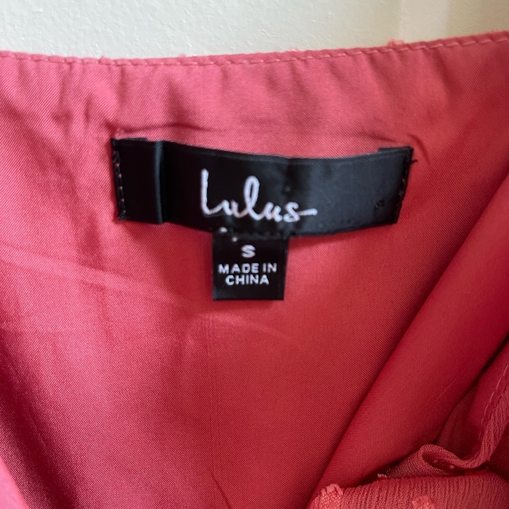 Lulus Season of Soirees Washed Red Clipped Dot Ruffled Maxi Dress - Picture 5 of 8